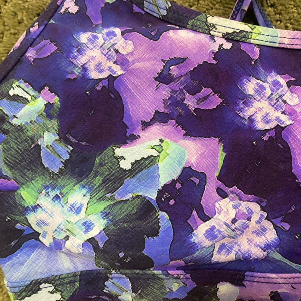 Lorna Jane purple floral bra size M